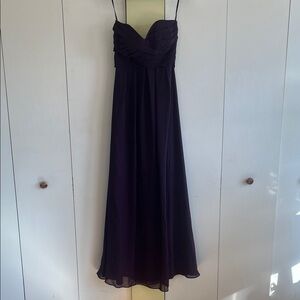 SORELLA VITA Plum Chiffon Spaghetti-Strap Maxi Dress